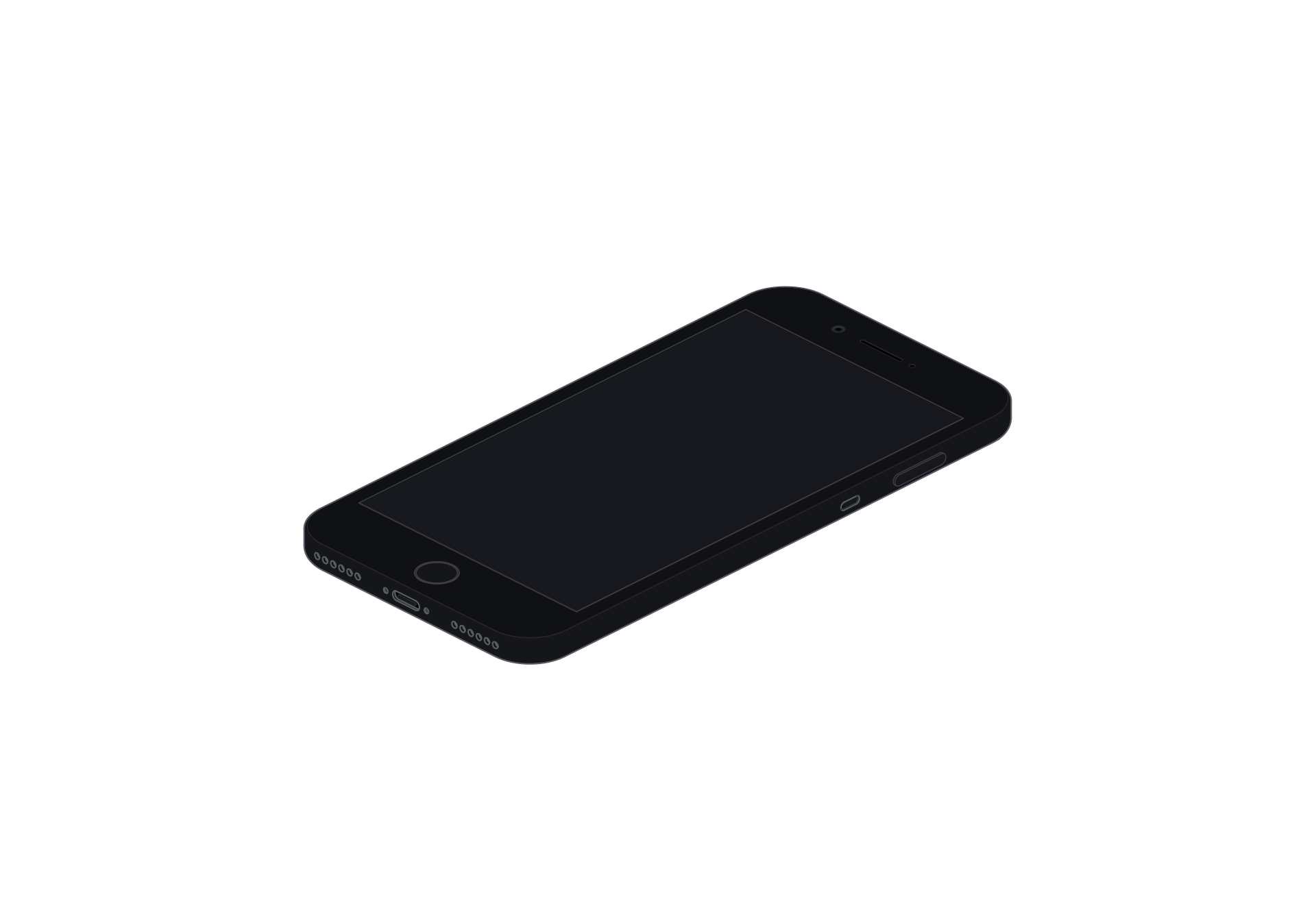 iPhone 7 Plus line art