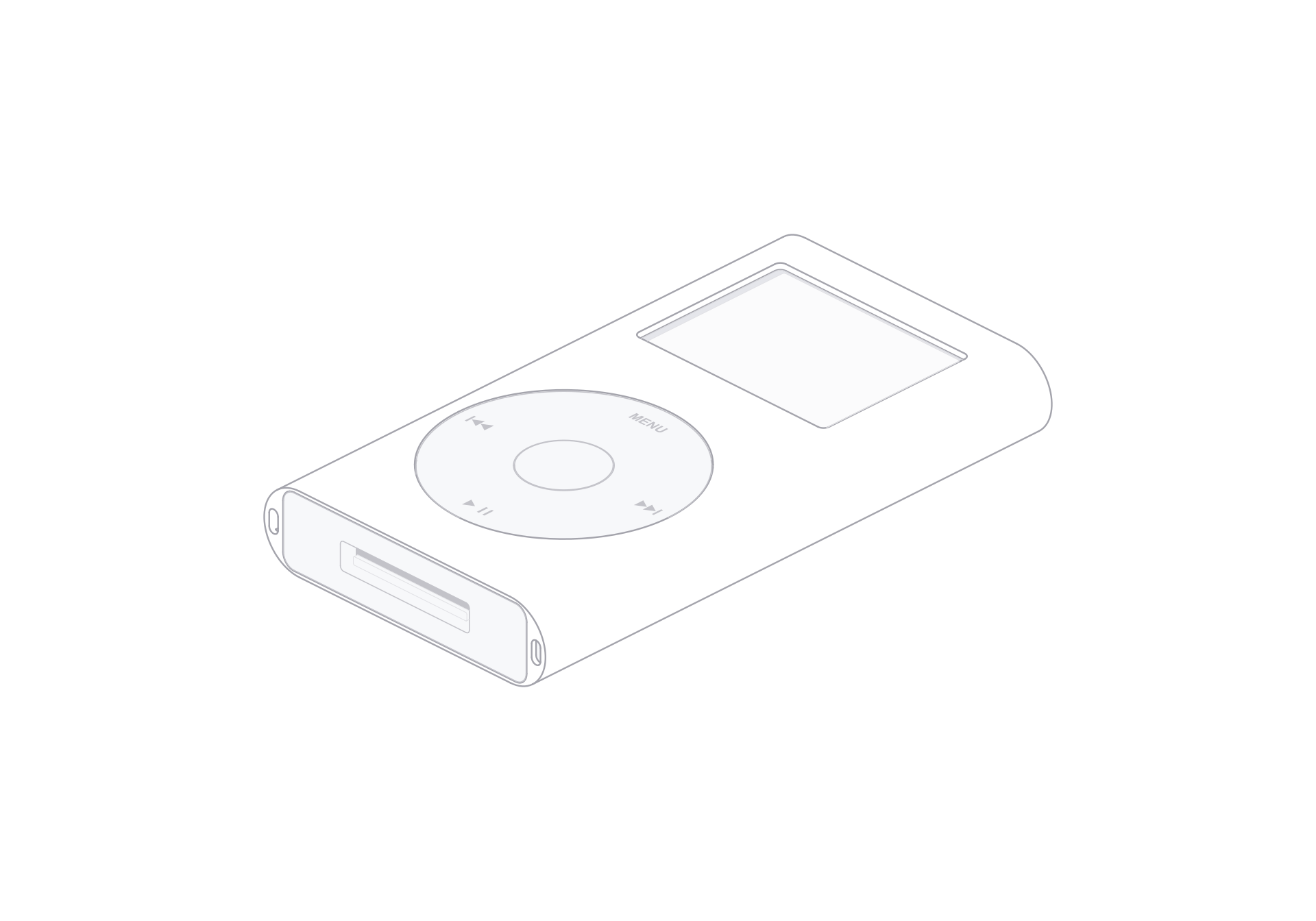 iPod mini (2004) line art