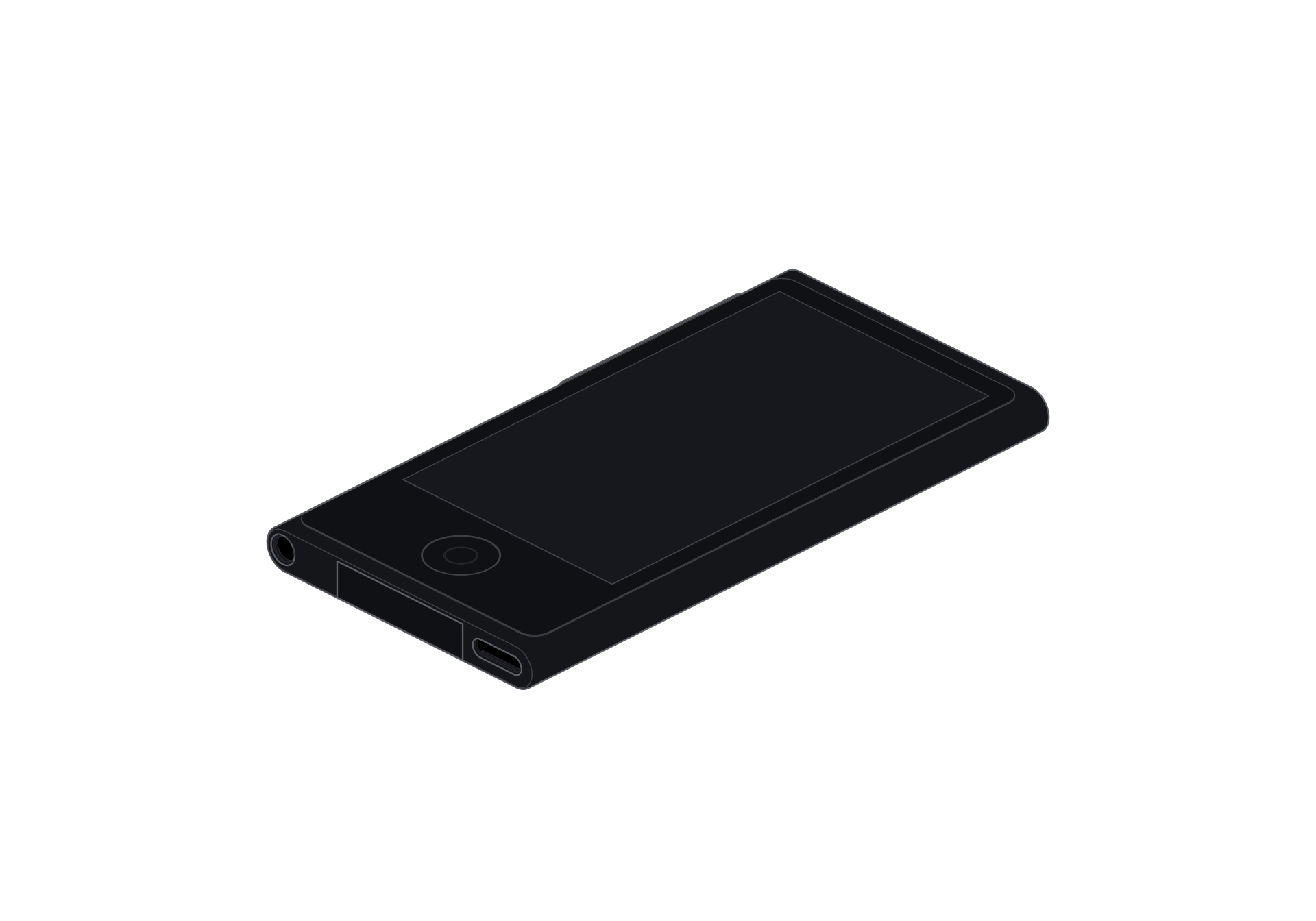 iPod nano (7th generation) line art