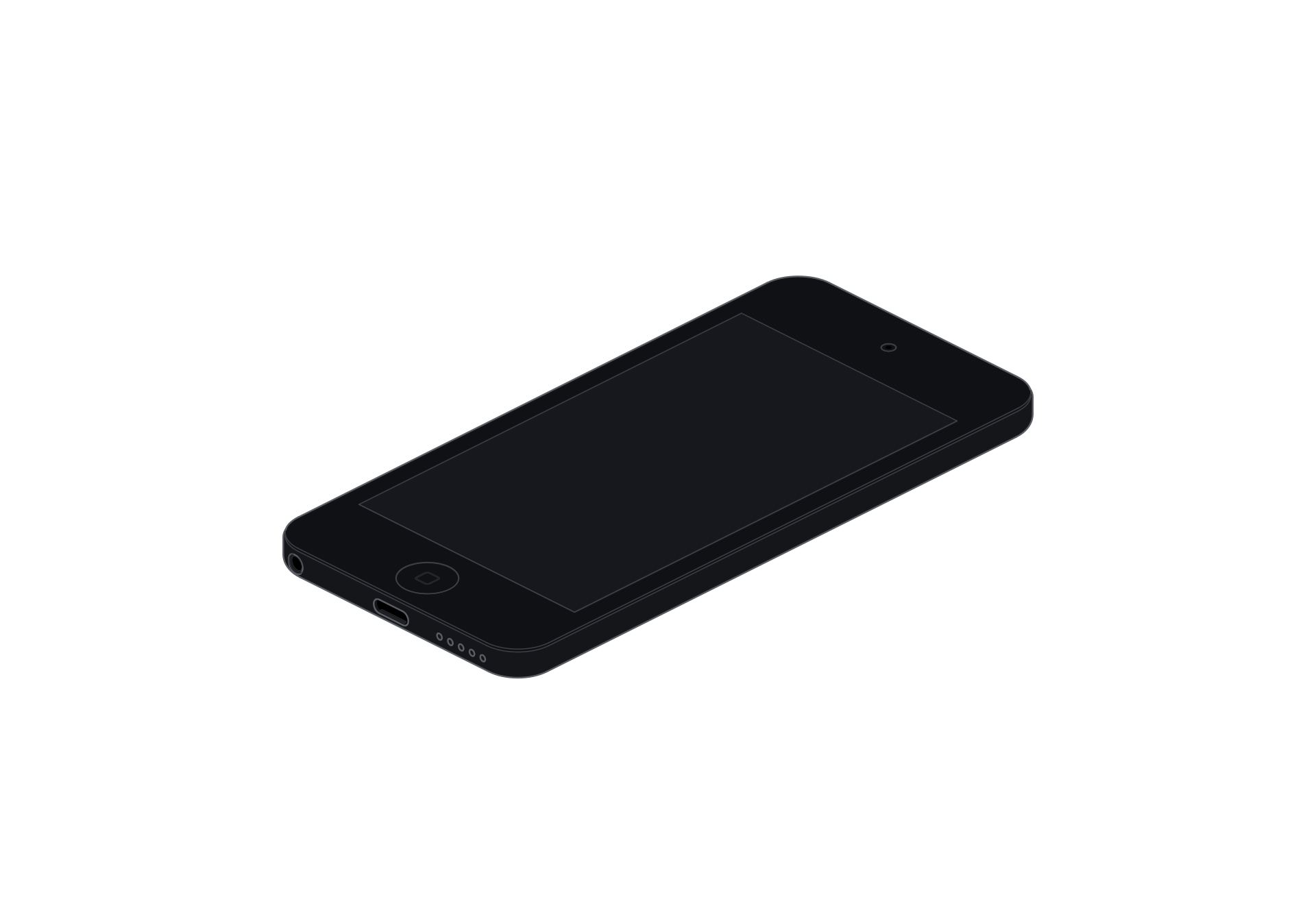 iPod touch (7th generation) line art