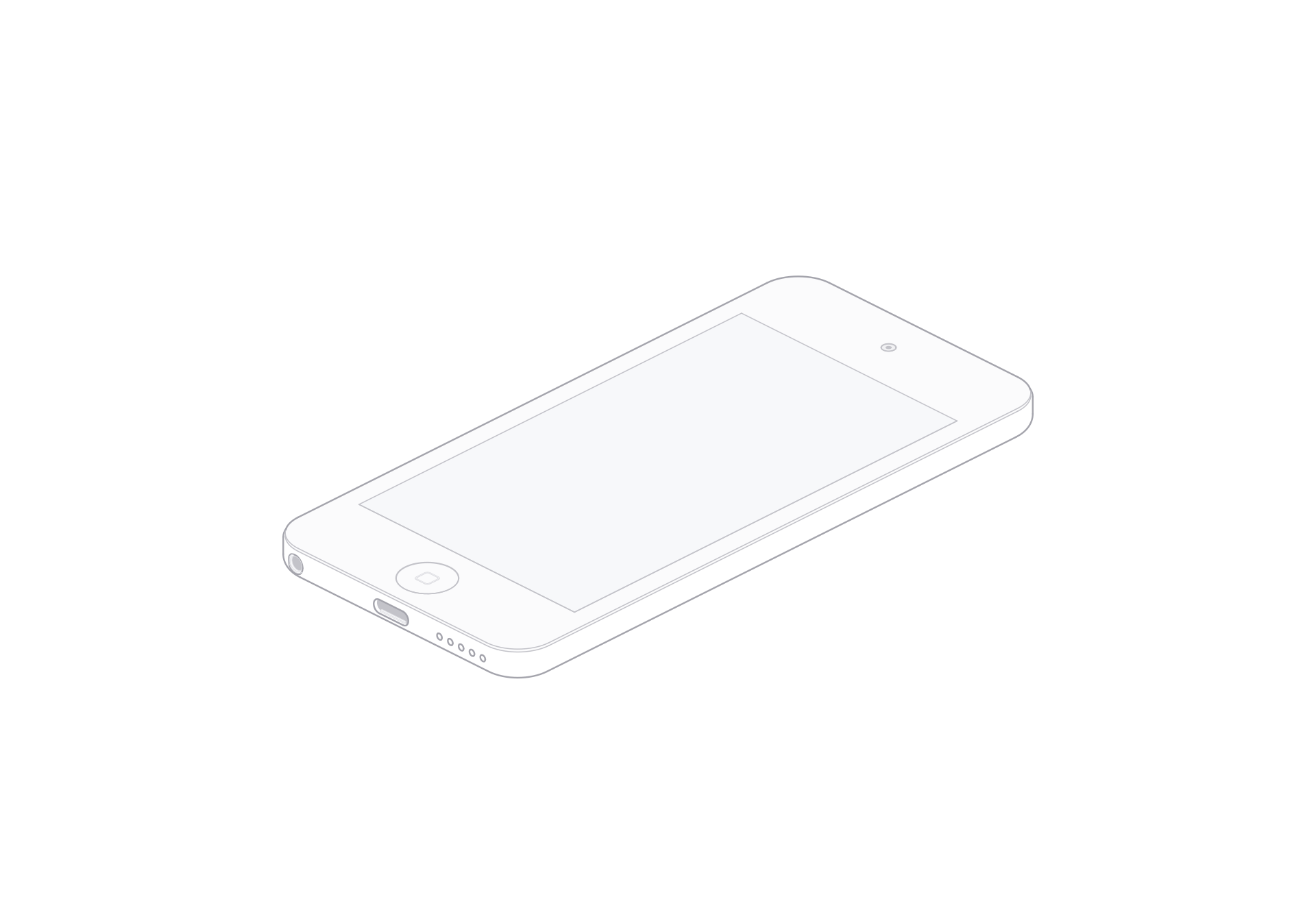 iPod touch (7th generation) line art