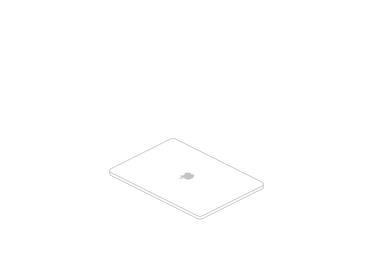MacBook Air 13-inch with the lid closed at 0 degrees.